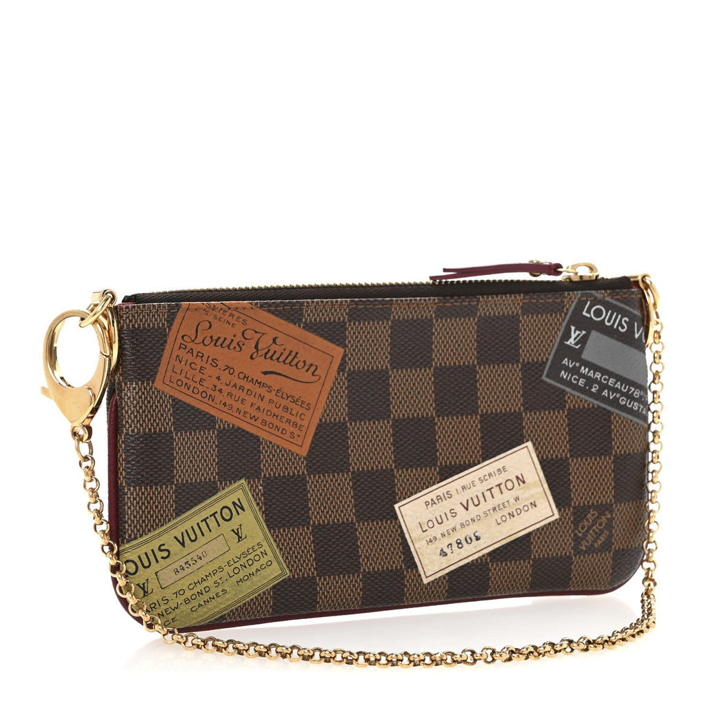 Damier Ebene Trunks Labels Pochette Milla MM