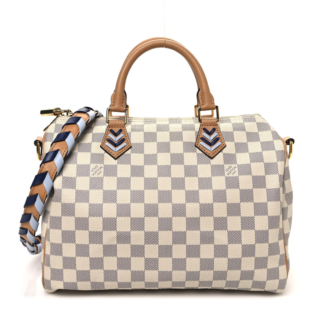 Damier Azur Braided Speedy Bandouliere 30 Blue