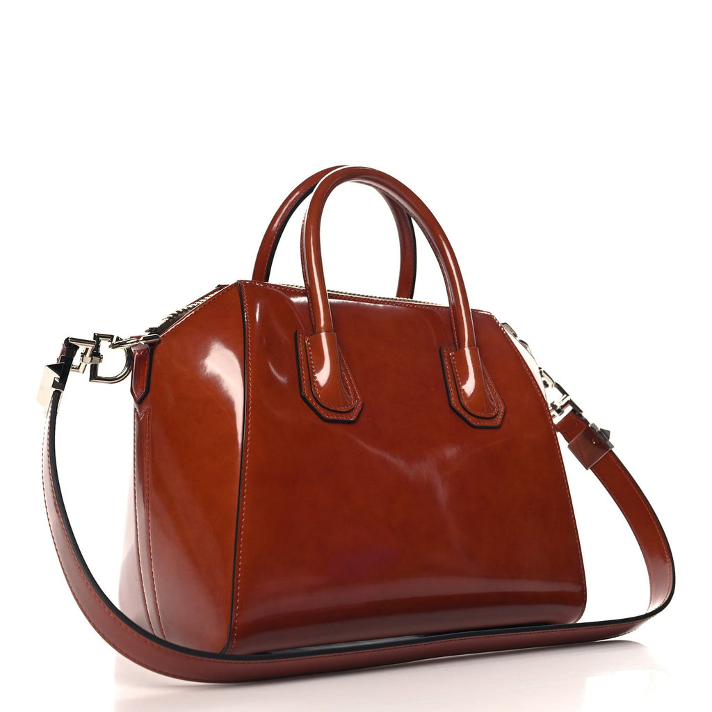 Shiny Lord Calfskin Small Antigona Tan
