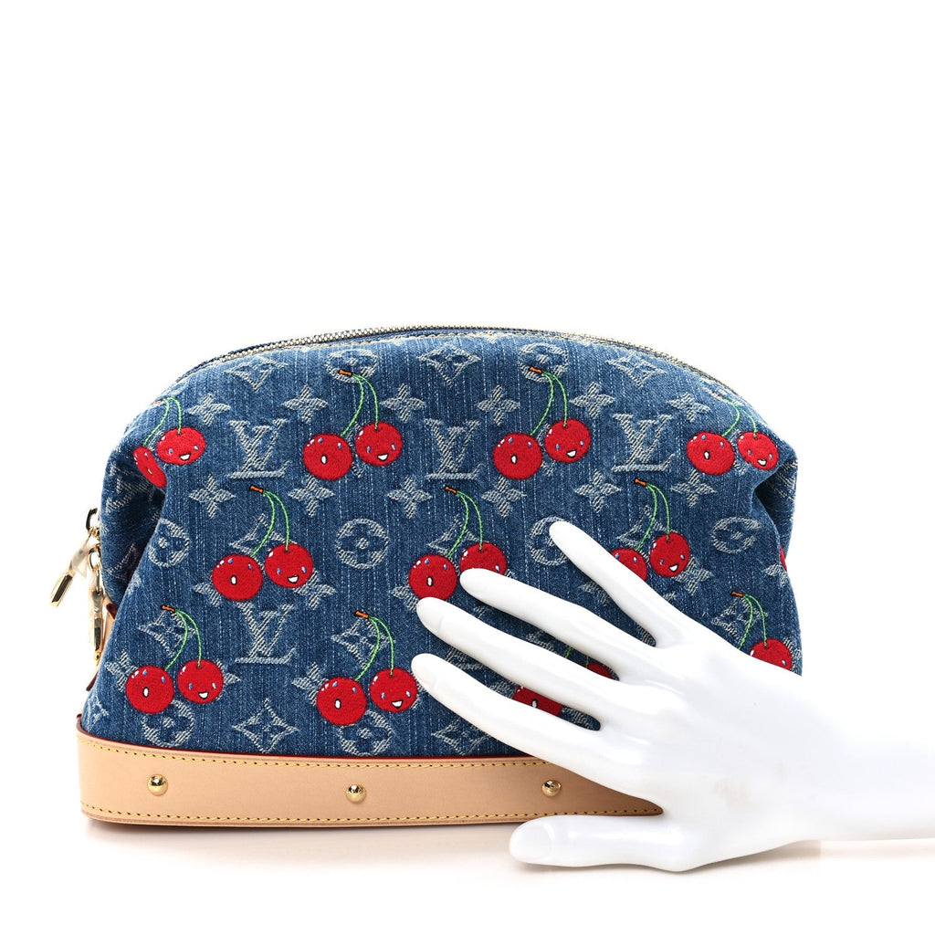 LV X TM Monogram Denim Cerises Cosmetic Pouch GM