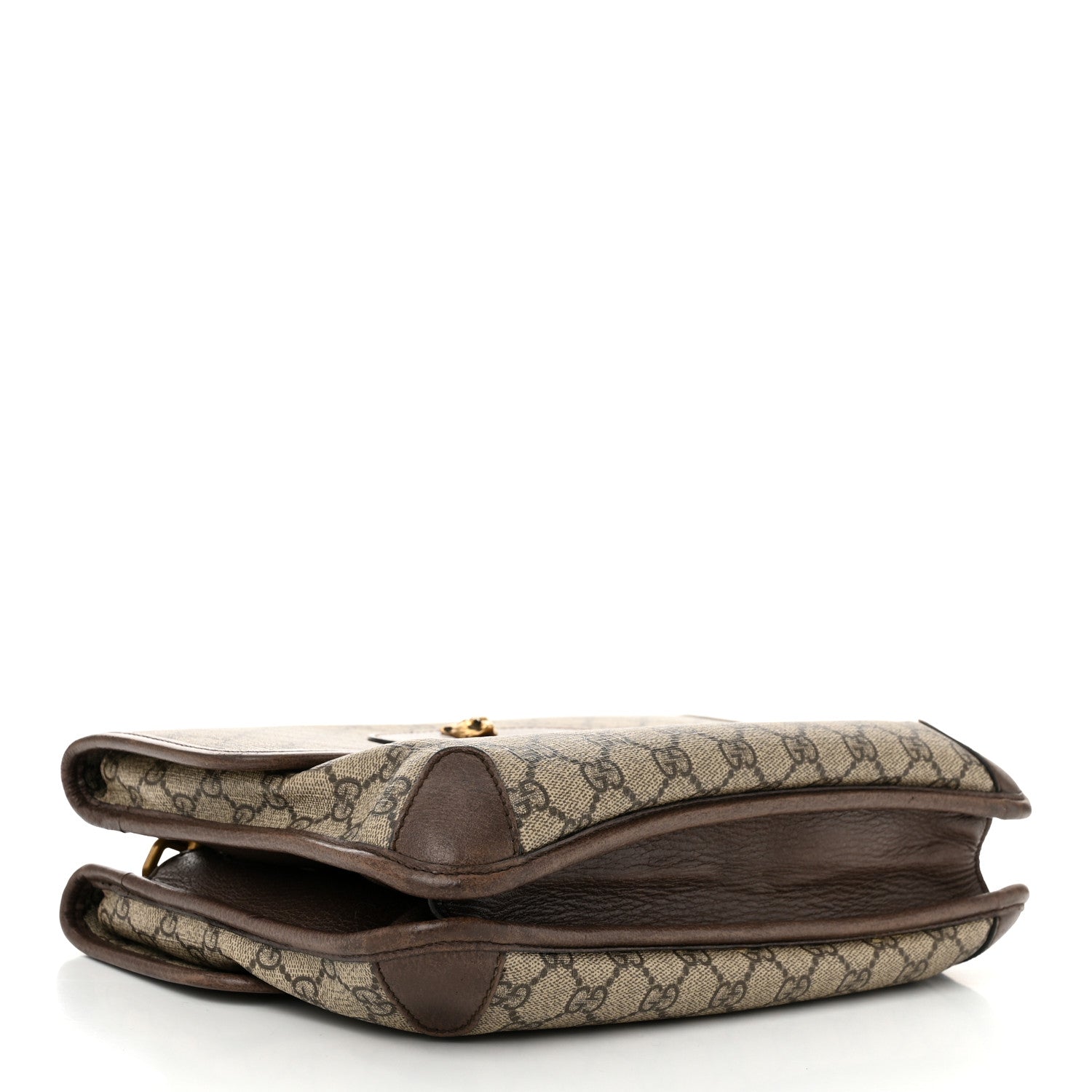 GG Supreme Monogram Web Neo Vintage Double Flap Messenger Bag Beige New Acero