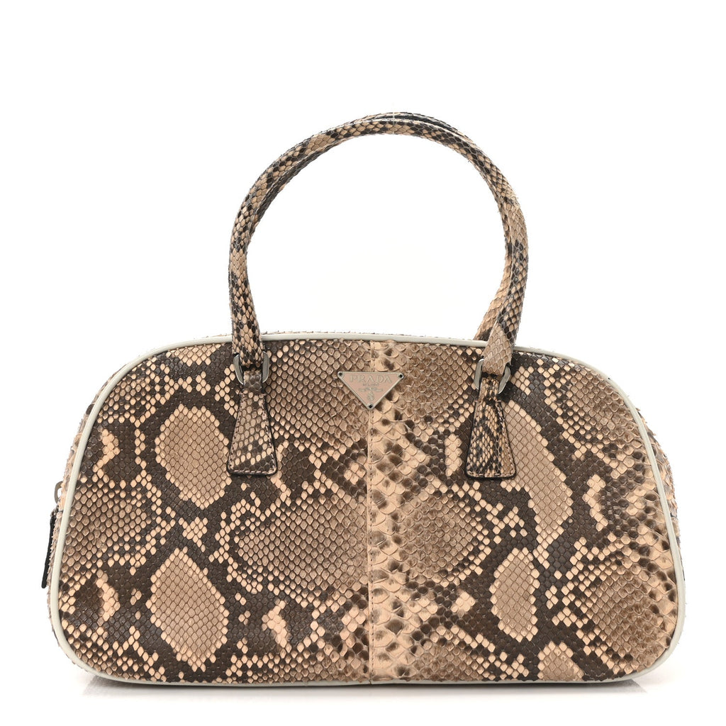 Snakeskin Bowler Beige