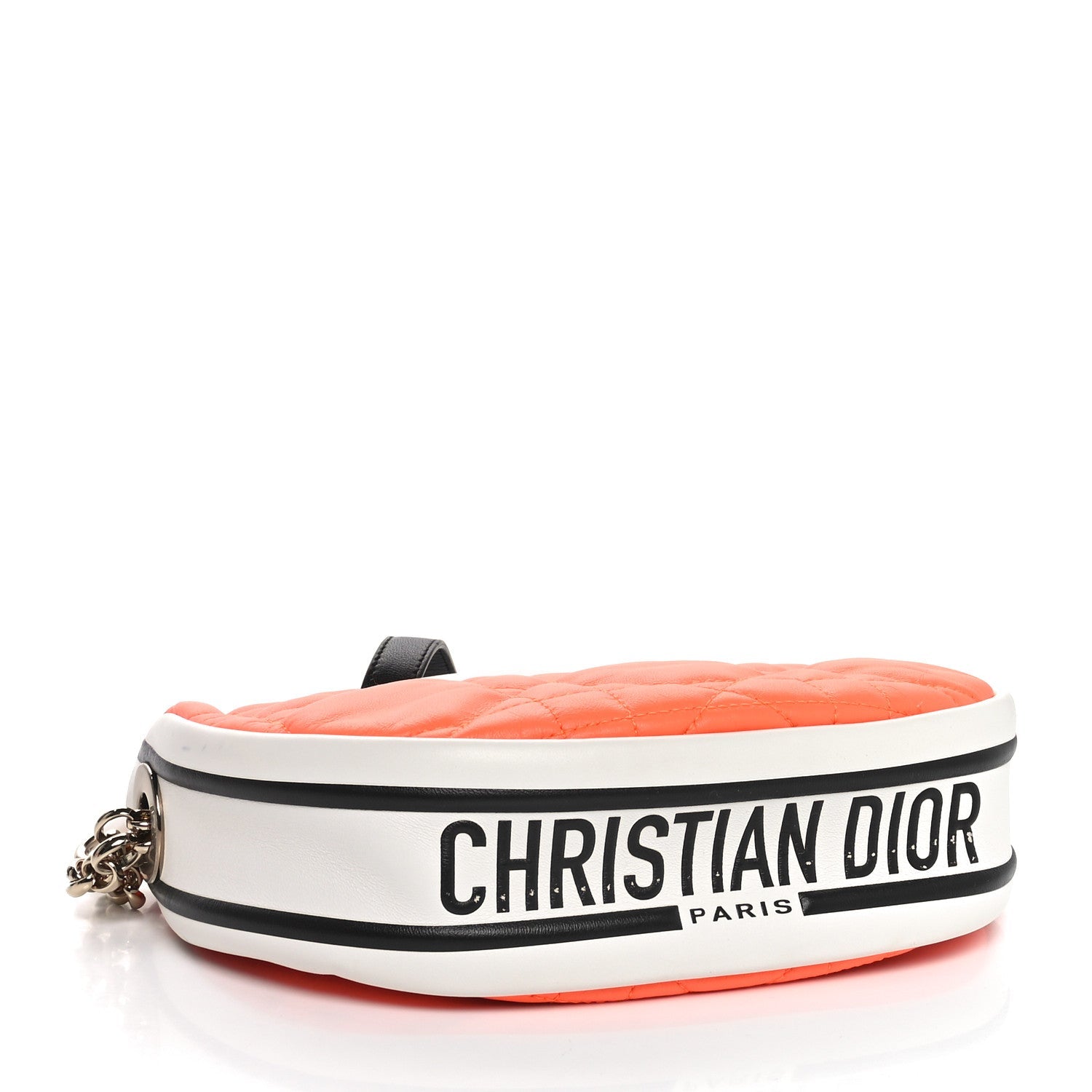 Lambskin Cannage Small Dior Vibe Hobo Bag Orange