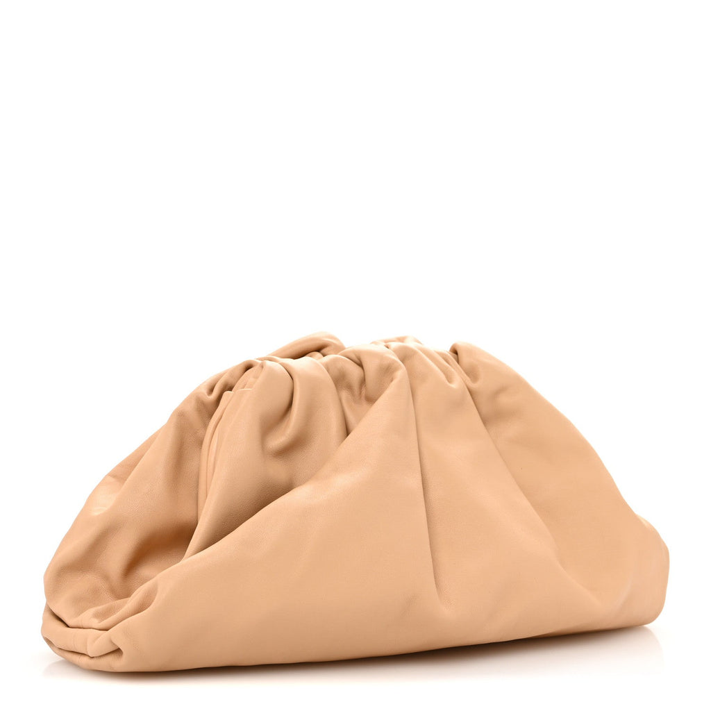 Smooth Butter Calf The Pouch Oversized Clutch Almond