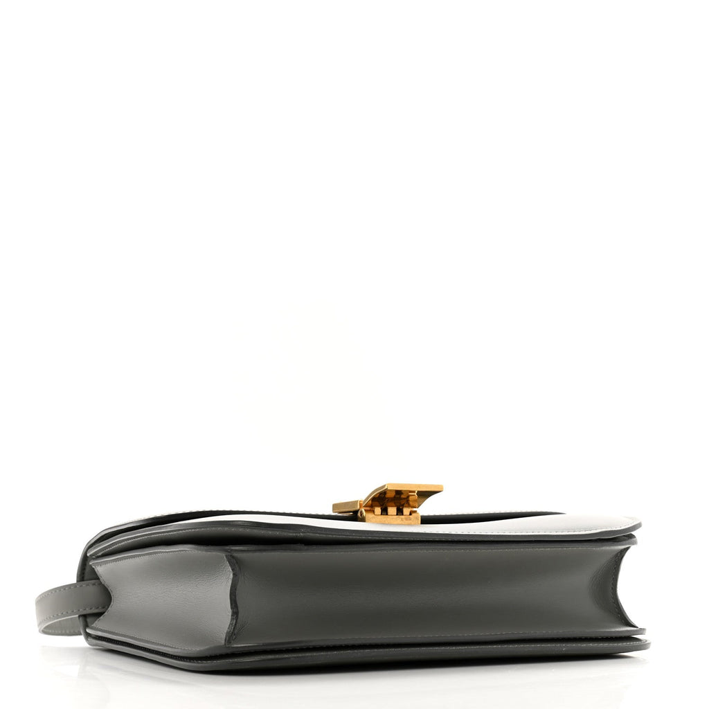 Box Calfskin Medium Classic Box Flap Bag Zinc