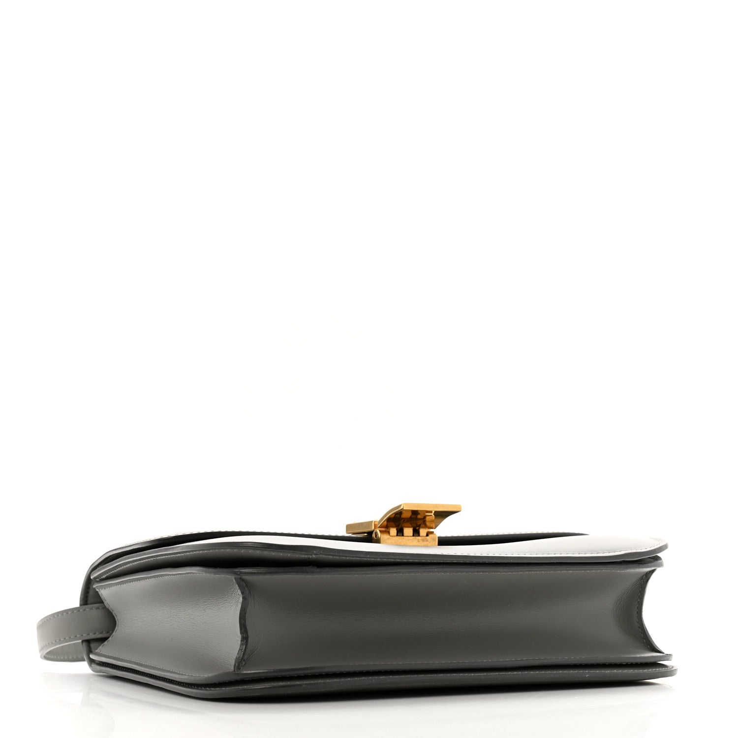 Box Calfskin Medium Classic Box Flap Bag Zinc