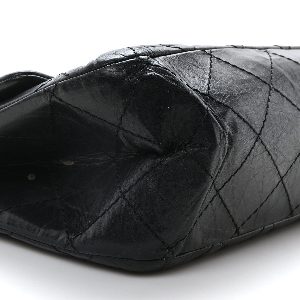Aged Calfskin Quilted 2.55 Reissue 226 Flap Black