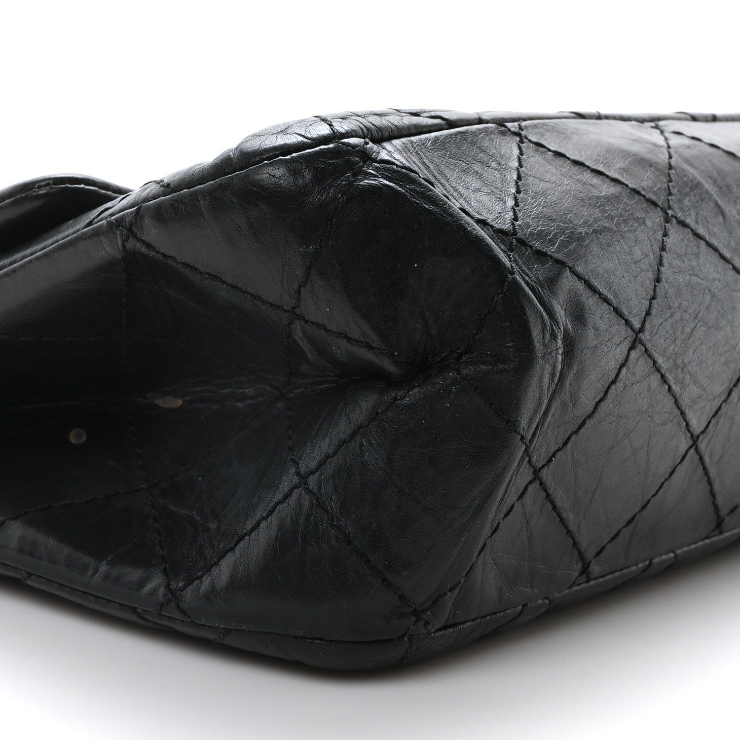 Aged Calfskin Quilted 2.55 Reissue 226 Flap Black