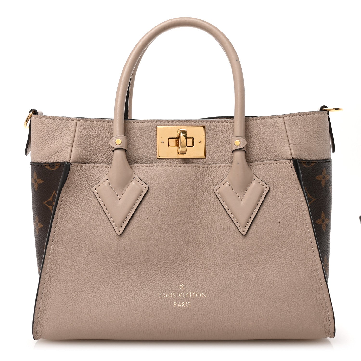 Calfskin Monogram On My Side PM Greige
