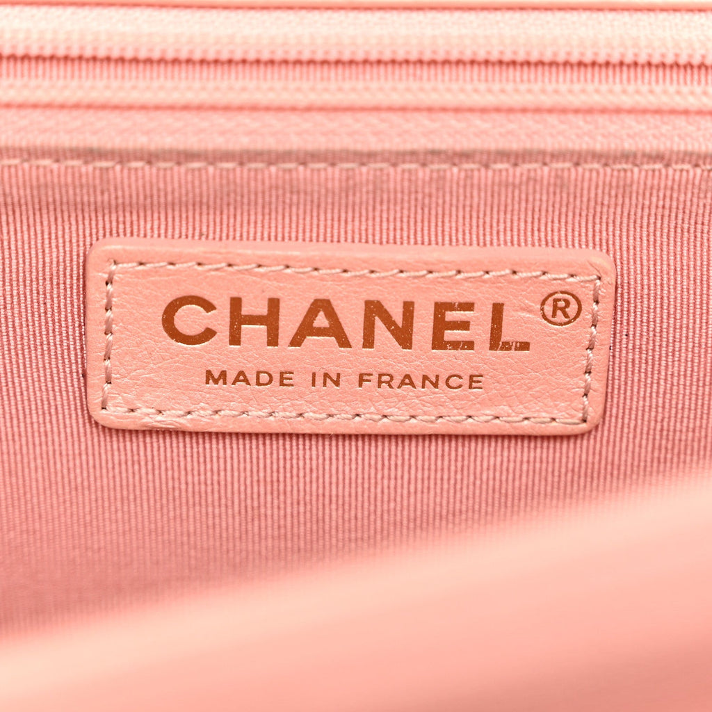 Iridescent Calfskin Smart Pocket Flap Bag Pink