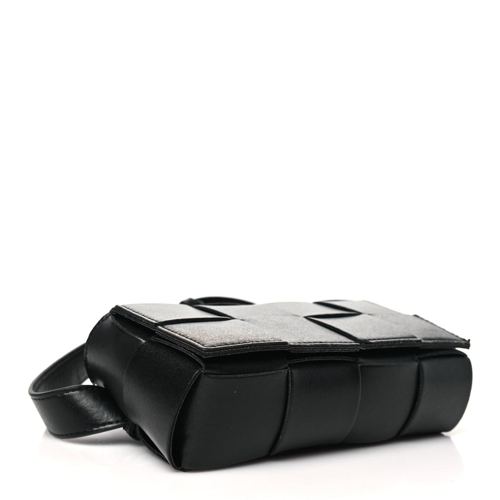 Nappa Maxi Intreccio The Belt Cassette Bag Black