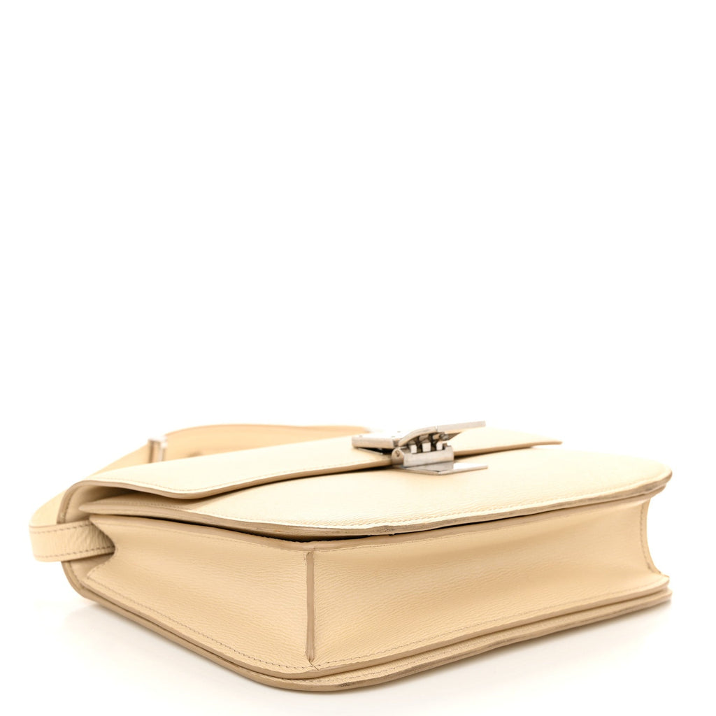 Liege Calfskin Medium Classic Box Flap Bag Powder