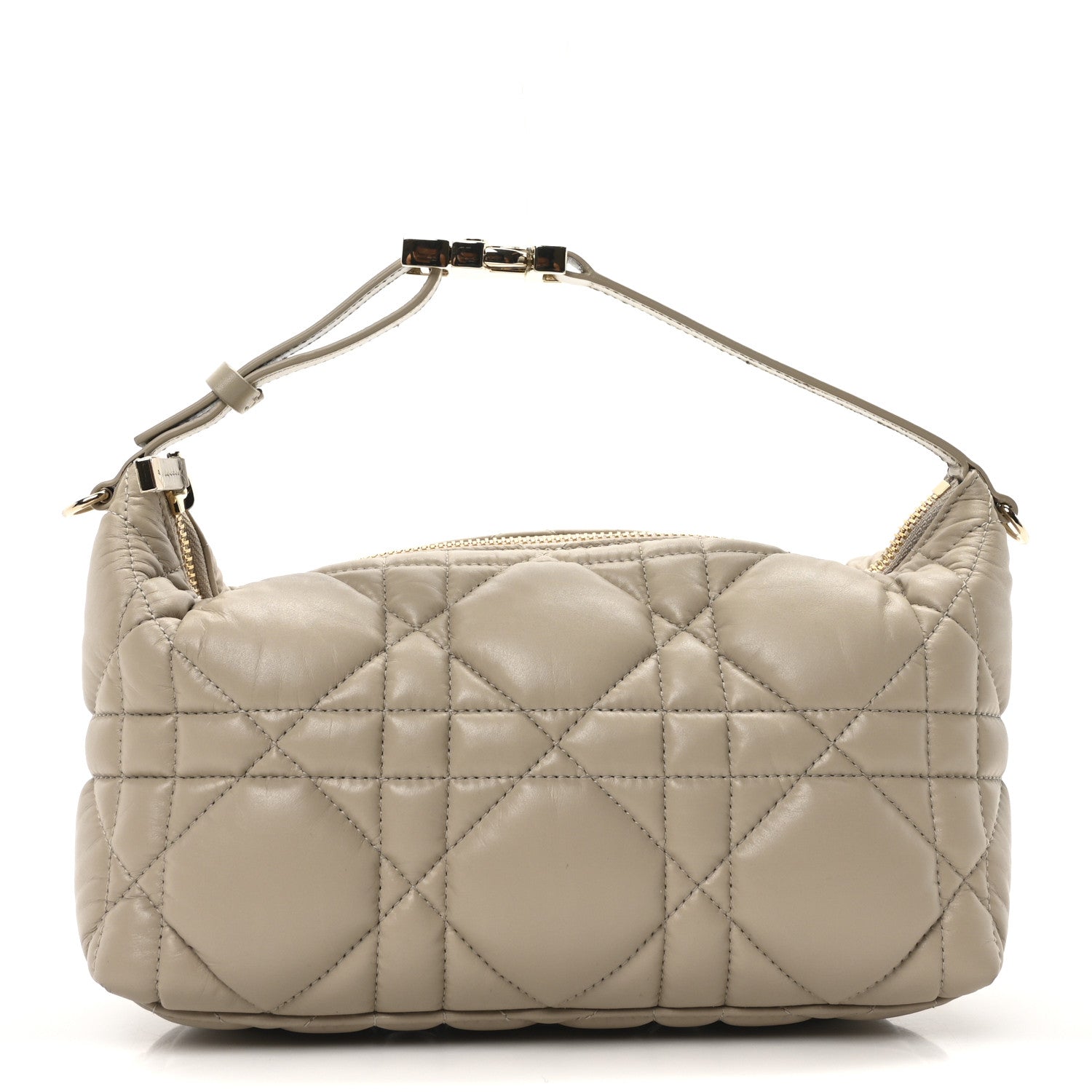 Calfskin Macrocannage Medium Diortravel Nomad Pouch Sand