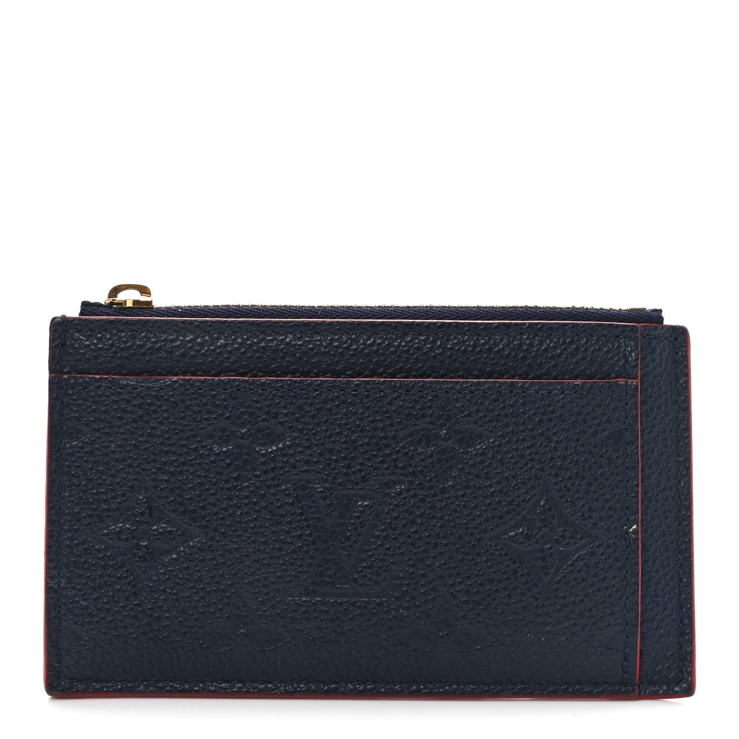 Empreinte Blooming Flowers Zipped  Holder Marine Rouge