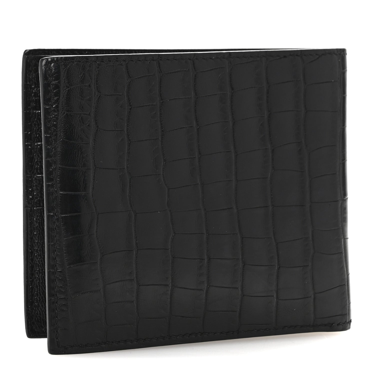 Matte Alligator MC2 Copernic Compact Wallet Black