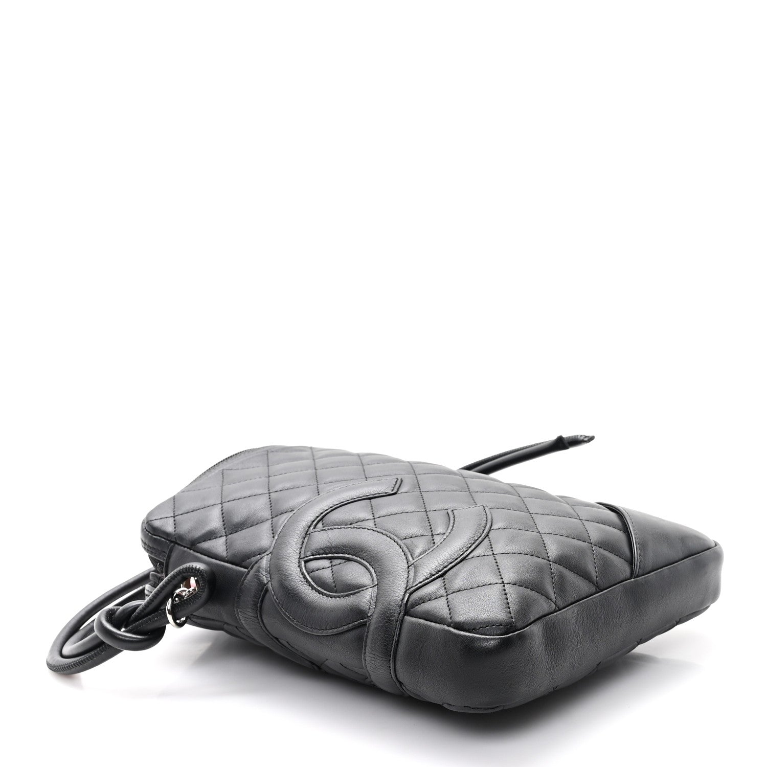 Calfskin Quilted Medium Cambon Messenger Black