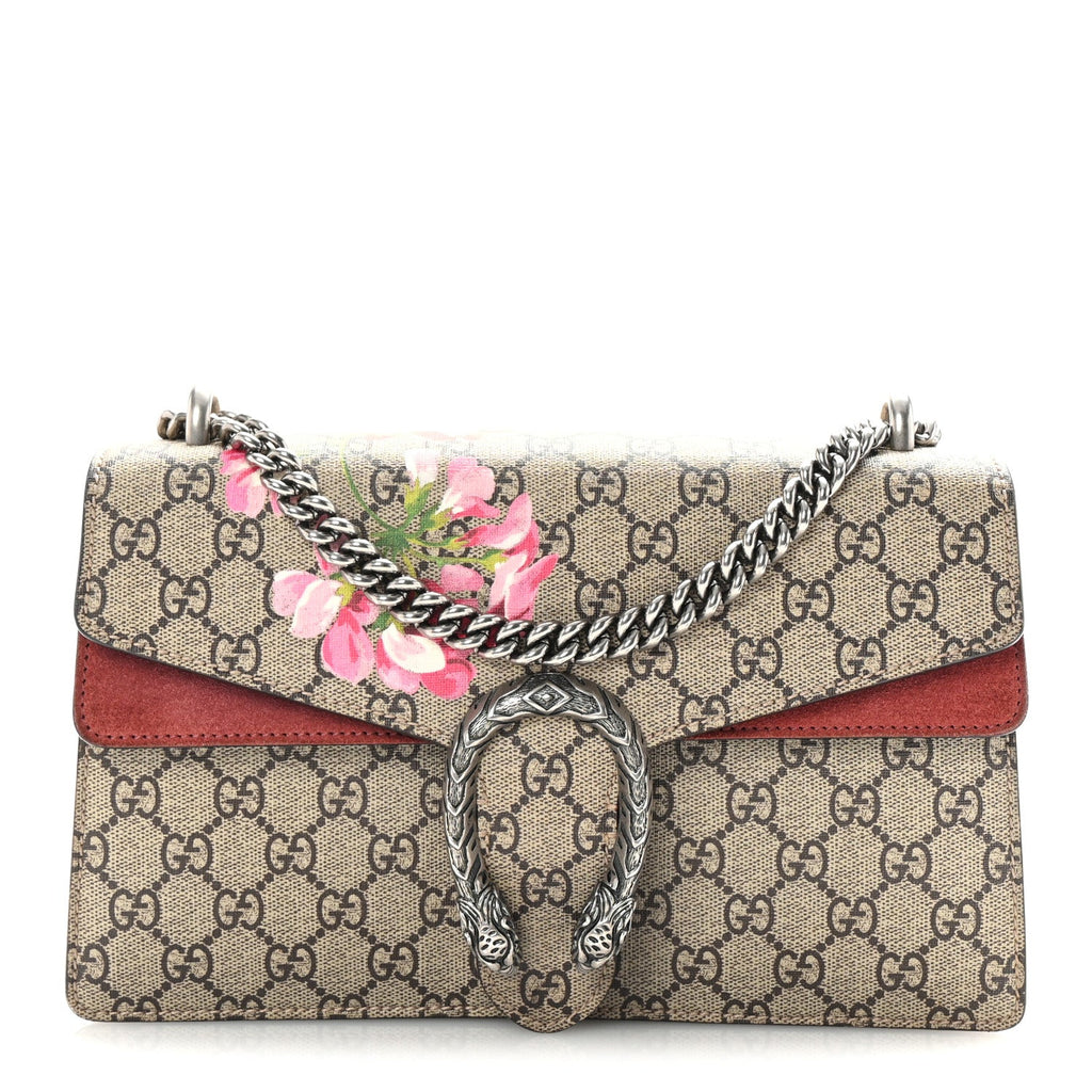 GG Supreme Monogram Blooms Small Dionysus Shoulder Bag Beige Multicolor Dry Rose