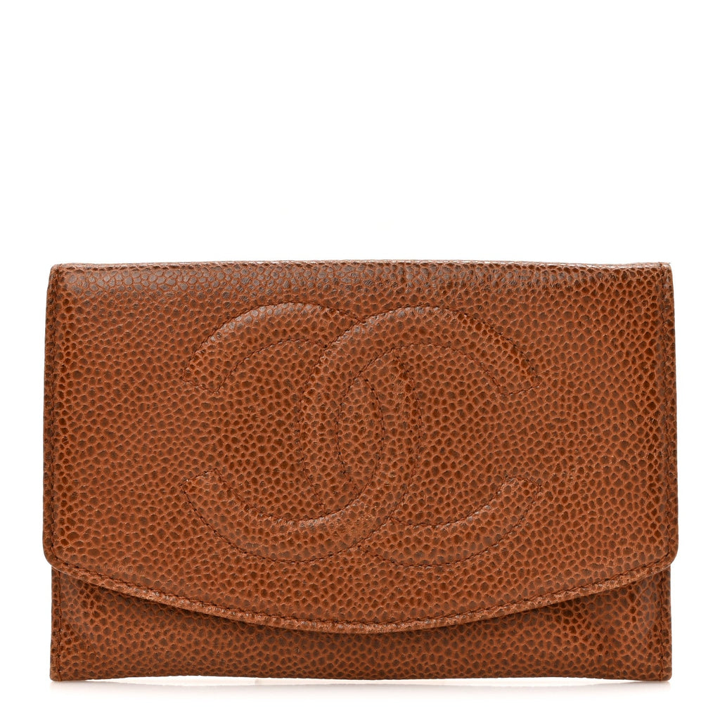 Caviar Timeless CC Flap Wallet Brown