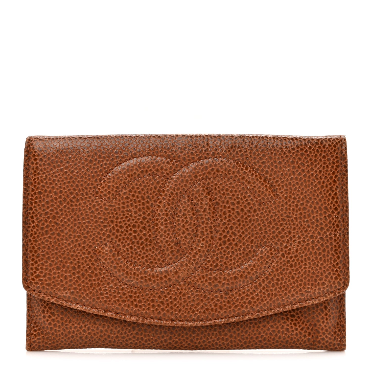Caviar Timeless CC Flap Wallet Brown