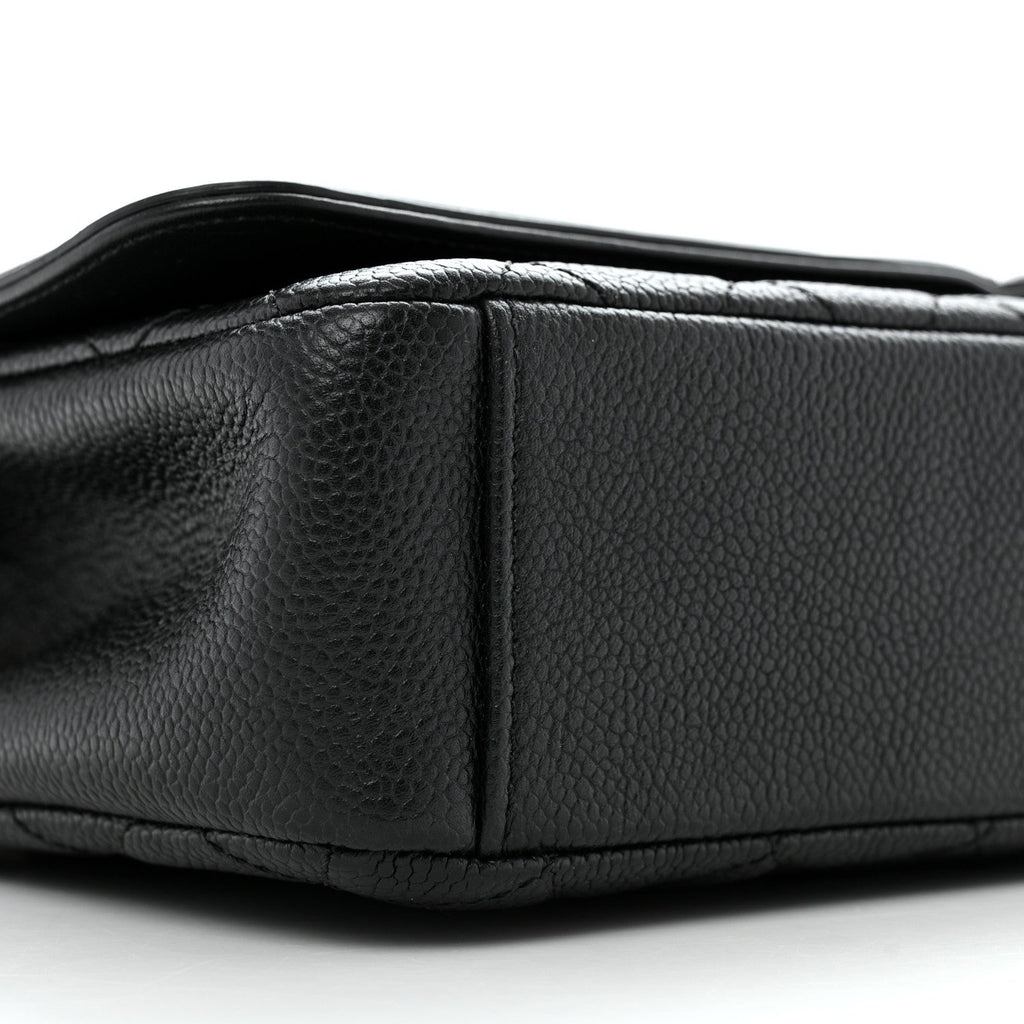 Caviar Quilted Medium CC Filigree Flap Black
