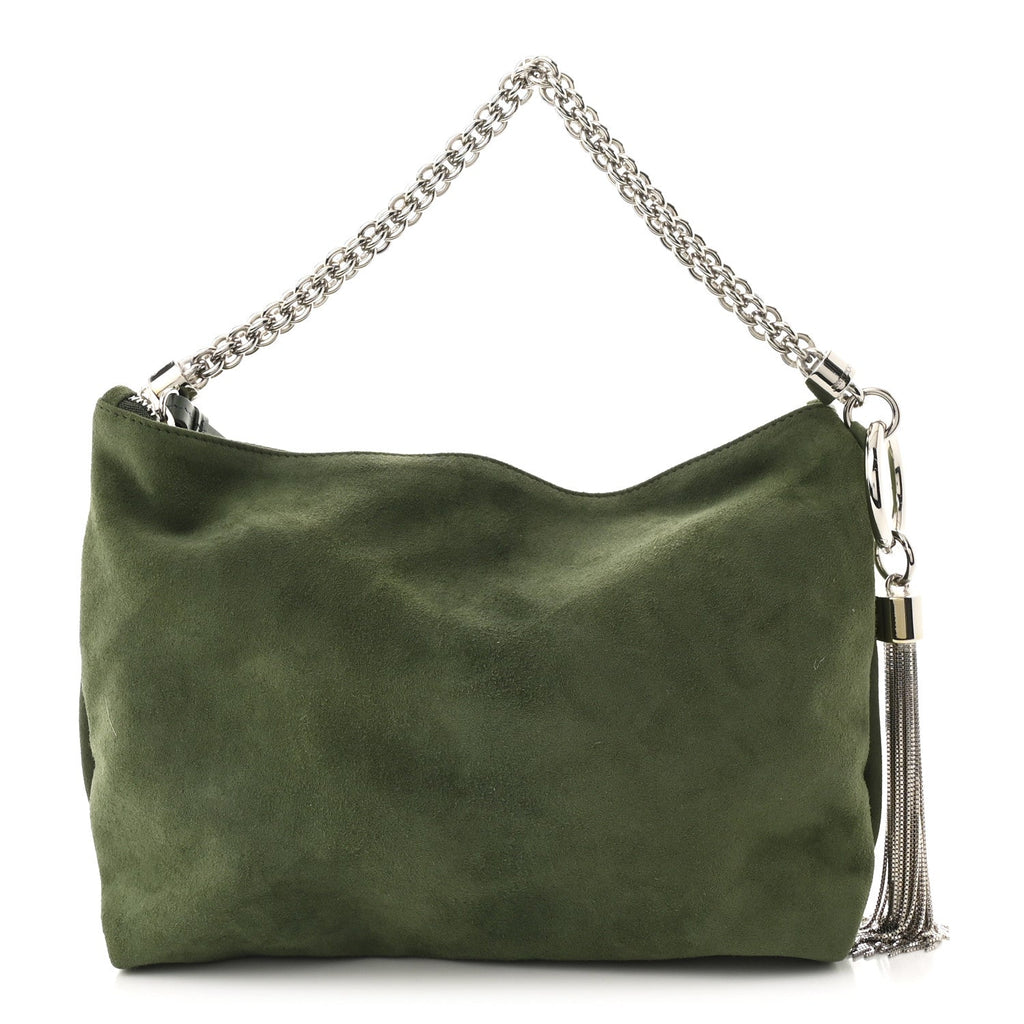 Suede Callie Shoulder Bag Green