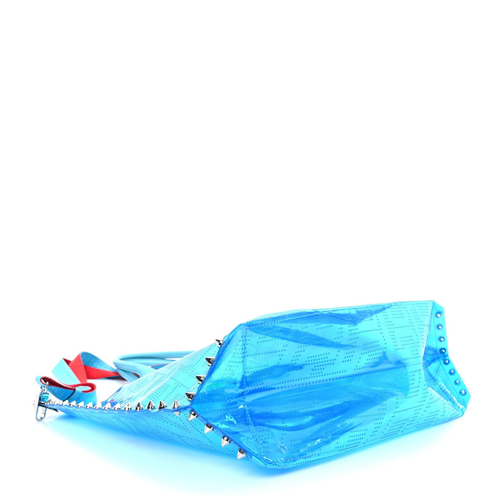 TPU Calfskin Techno Perforated CL Cabalou Tote Flash Blue