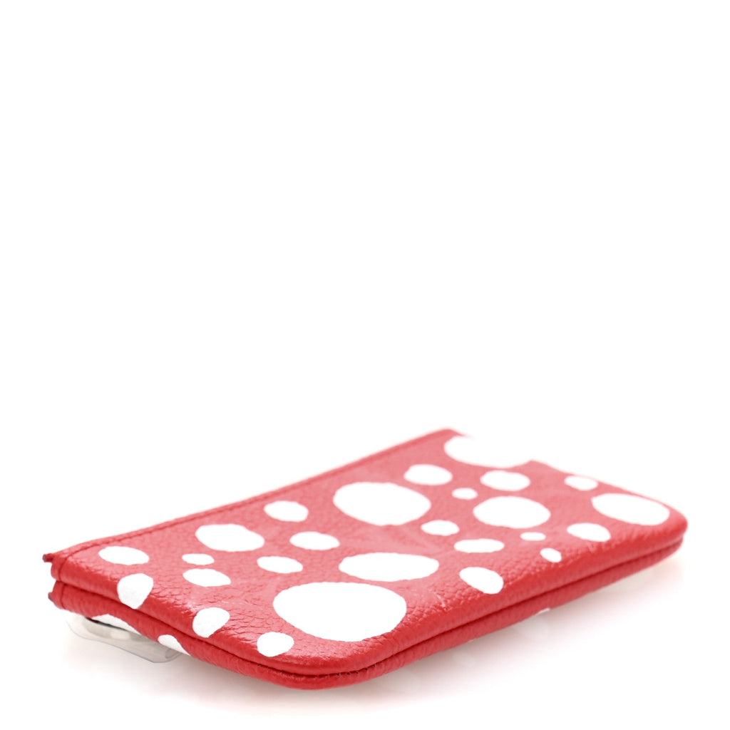 LV X YK Empreinte Infinity Dots Key Pouch Red White