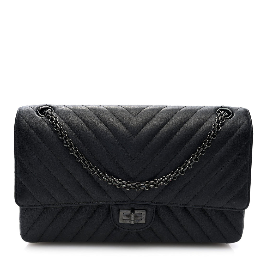 Sheepskin Chevron Quilted 2.55 Reissue 226 Flap So Black