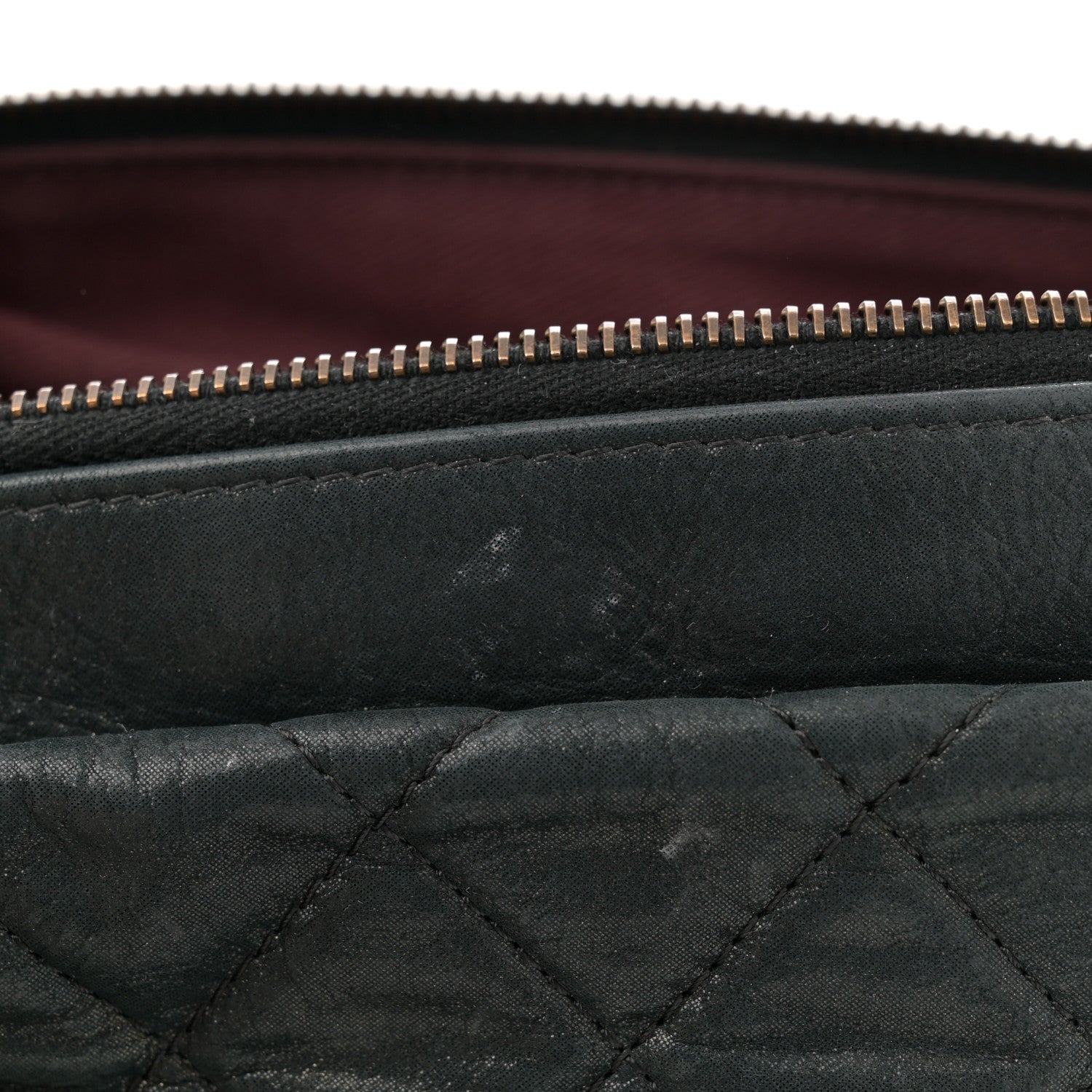 Iridescent Calfskin Quilted Large Shiva Flap Black