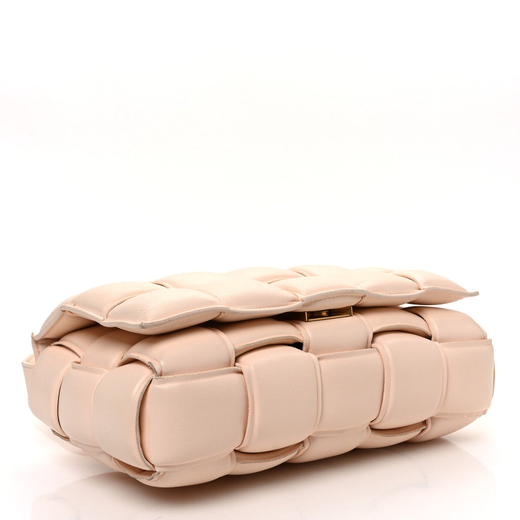 Nappa Maxi Intrecciato Padded Cassette Crossbody Bag Melon Washed