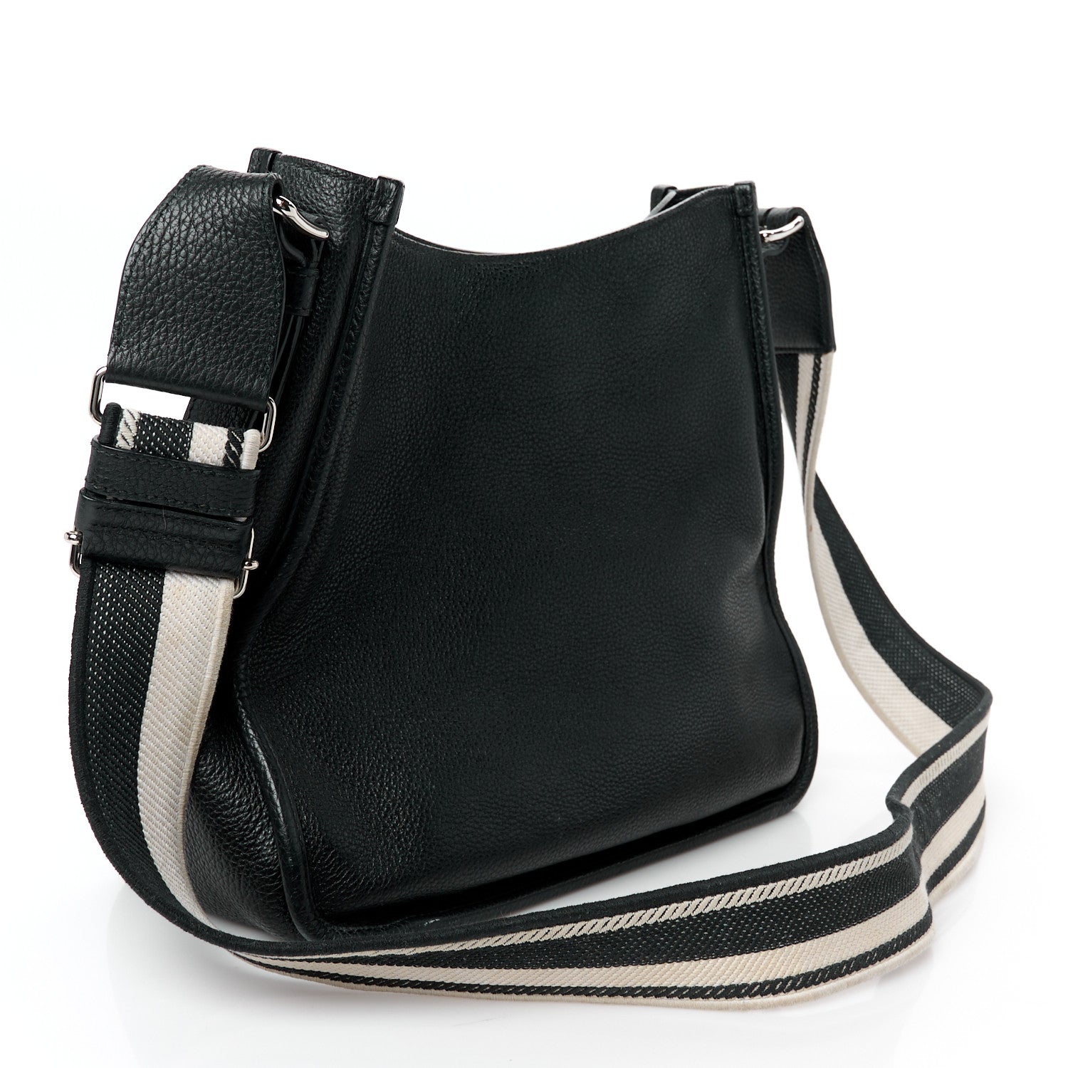 Vitello Daino Soft Hobo Messenger Bag Black