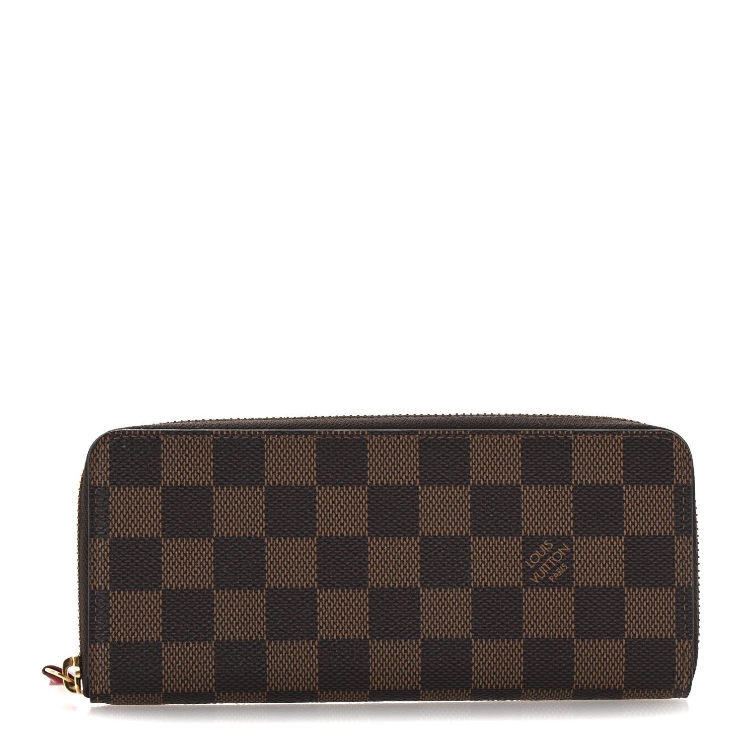 Damier Ebene Clemence Wallet Cherry