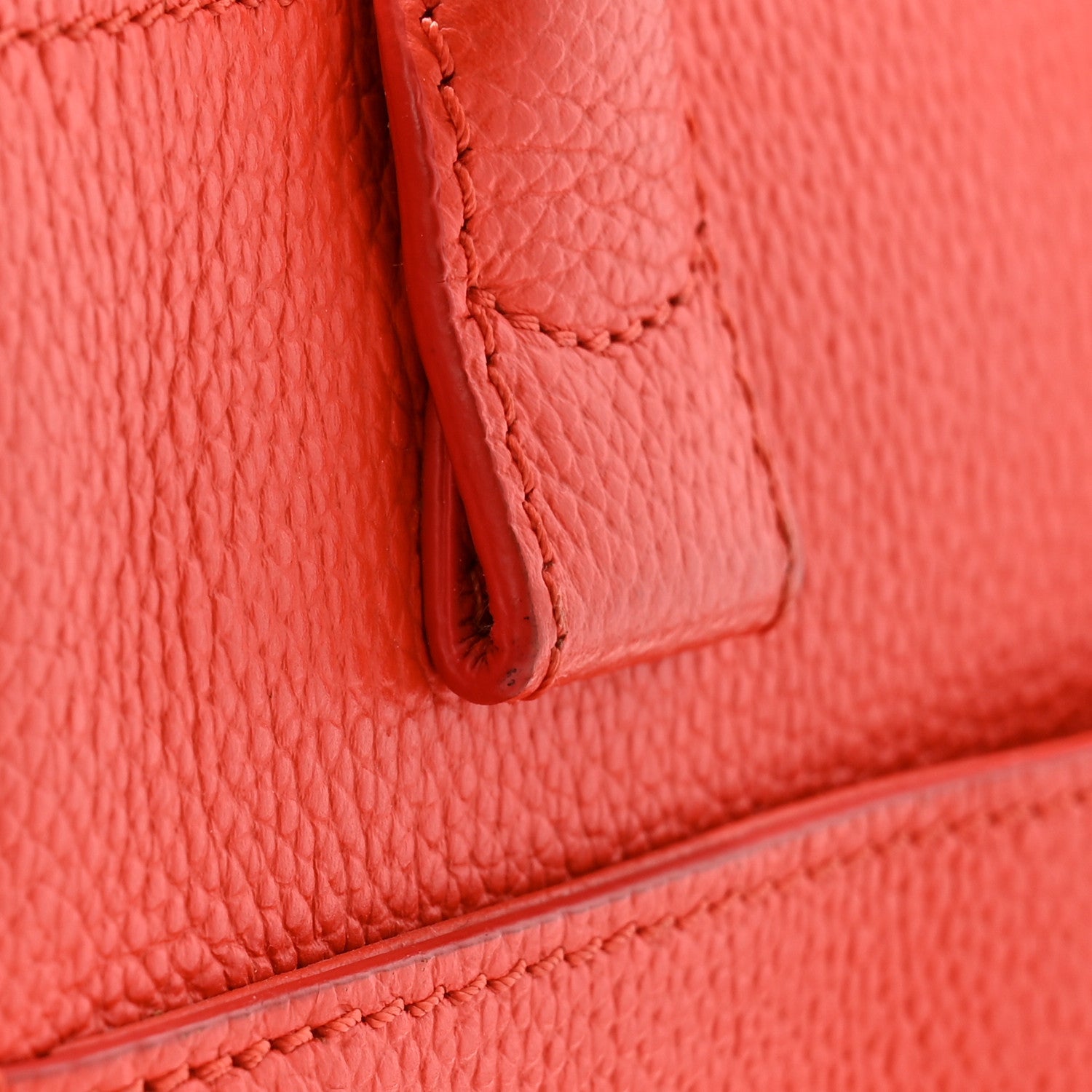 Grained Calfskin Mini Neo Executive Shopper Tote Red
