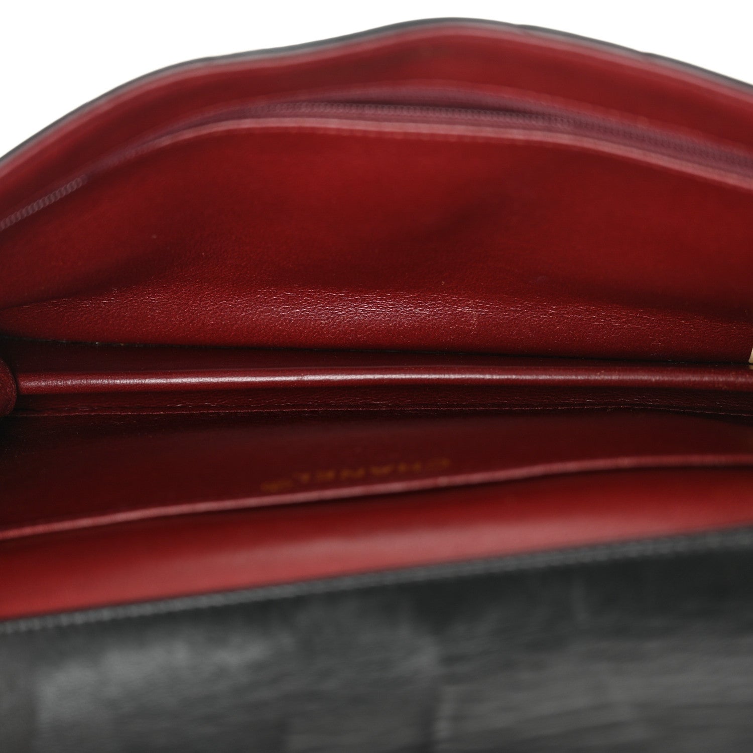 Lambskin Chevron Quilted Flap Black