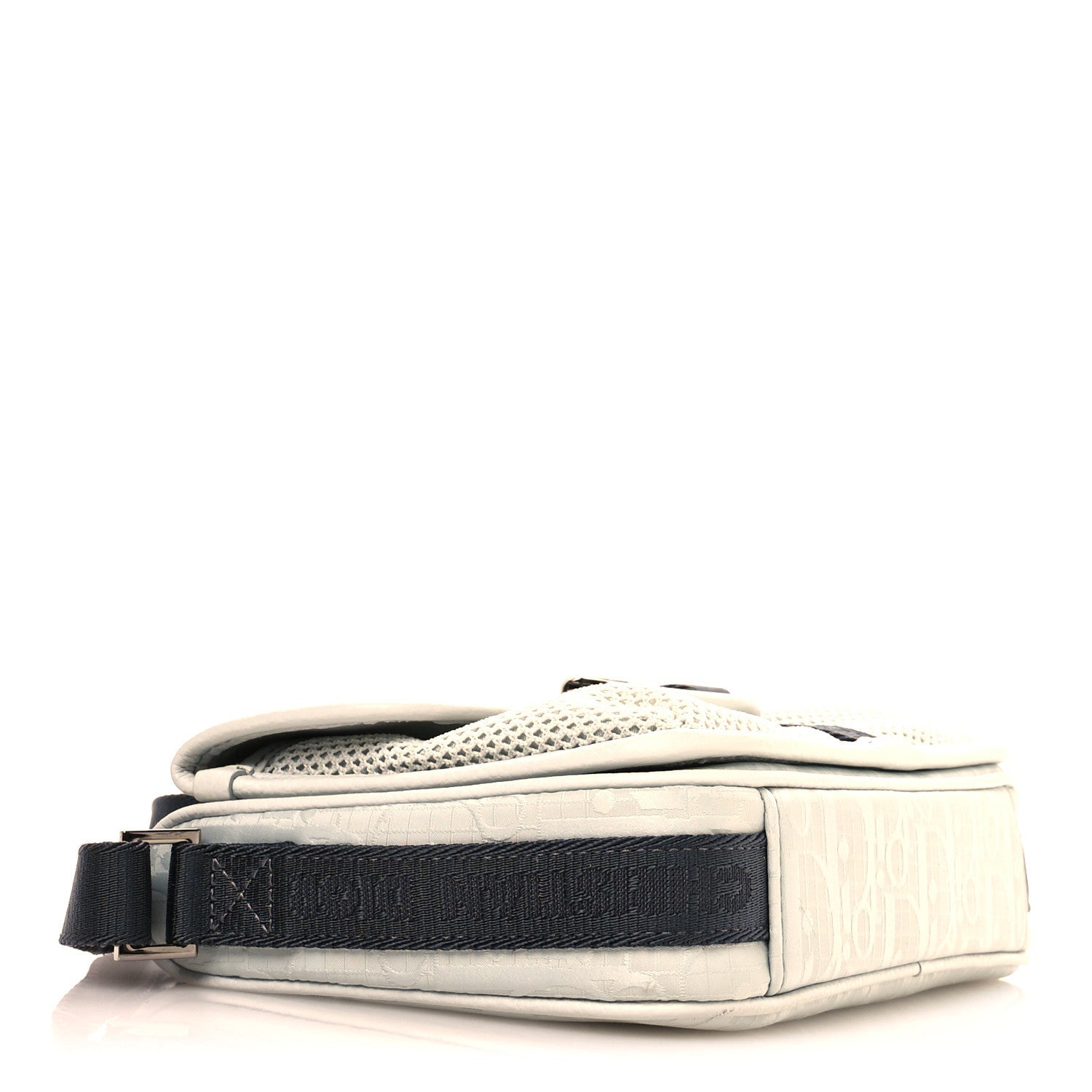 Technical Mesh Oblique Messenger Pouch Grey Blue