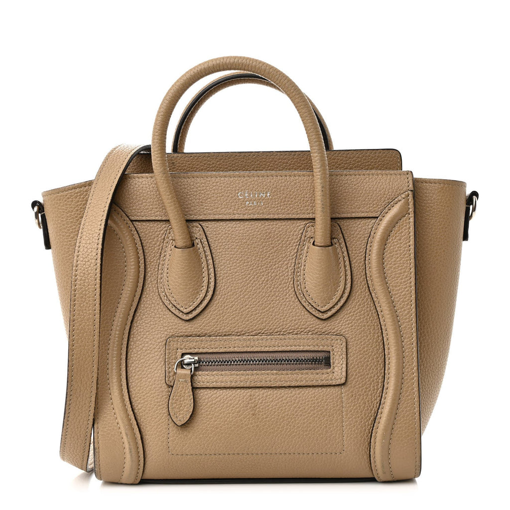 Drummed Calfskin Nano Luggage Dune