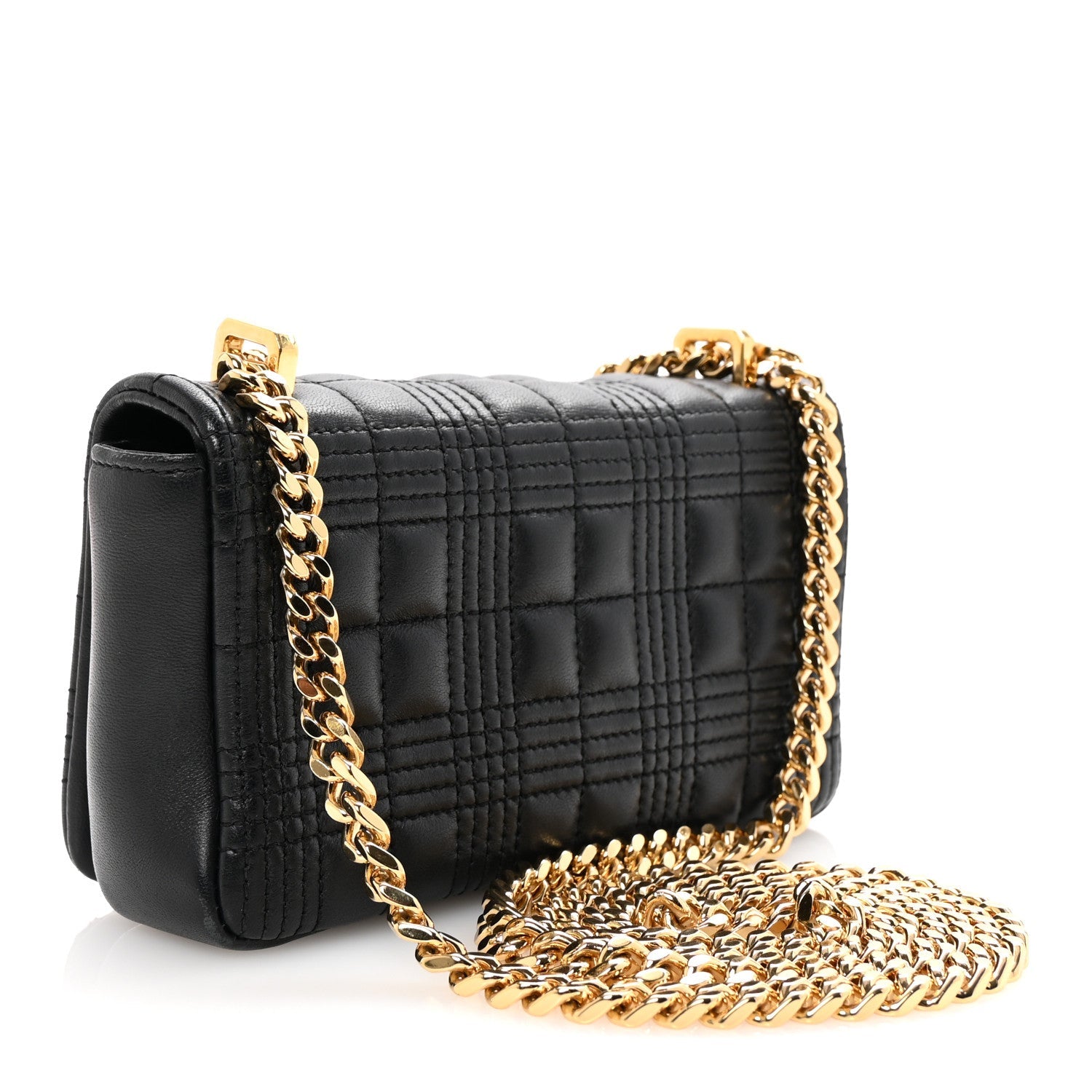 Lambskin Quilted Mini Lola Bag Black