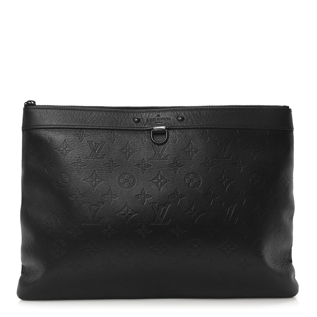 Calfskin Monogram Shadow Discovery Pochette Black