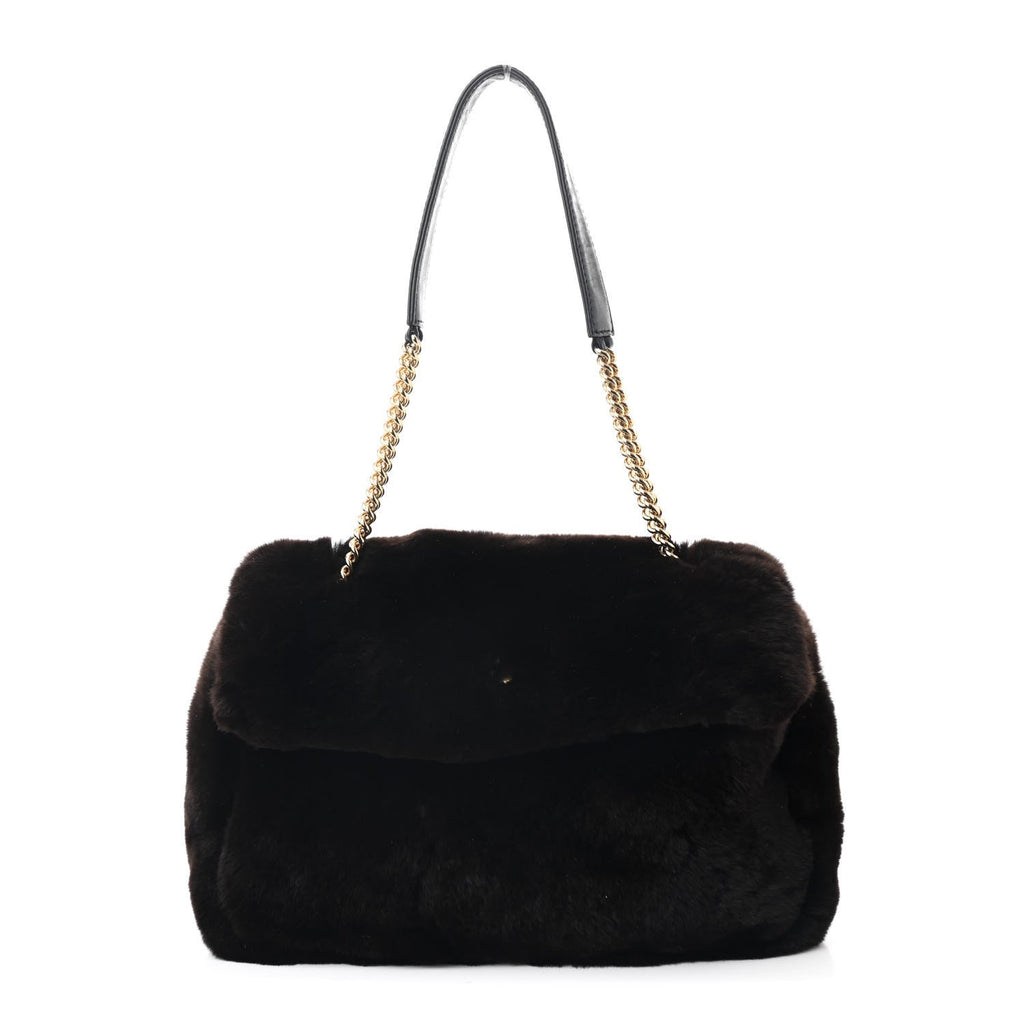 Rabbit Fur Flap Brown
