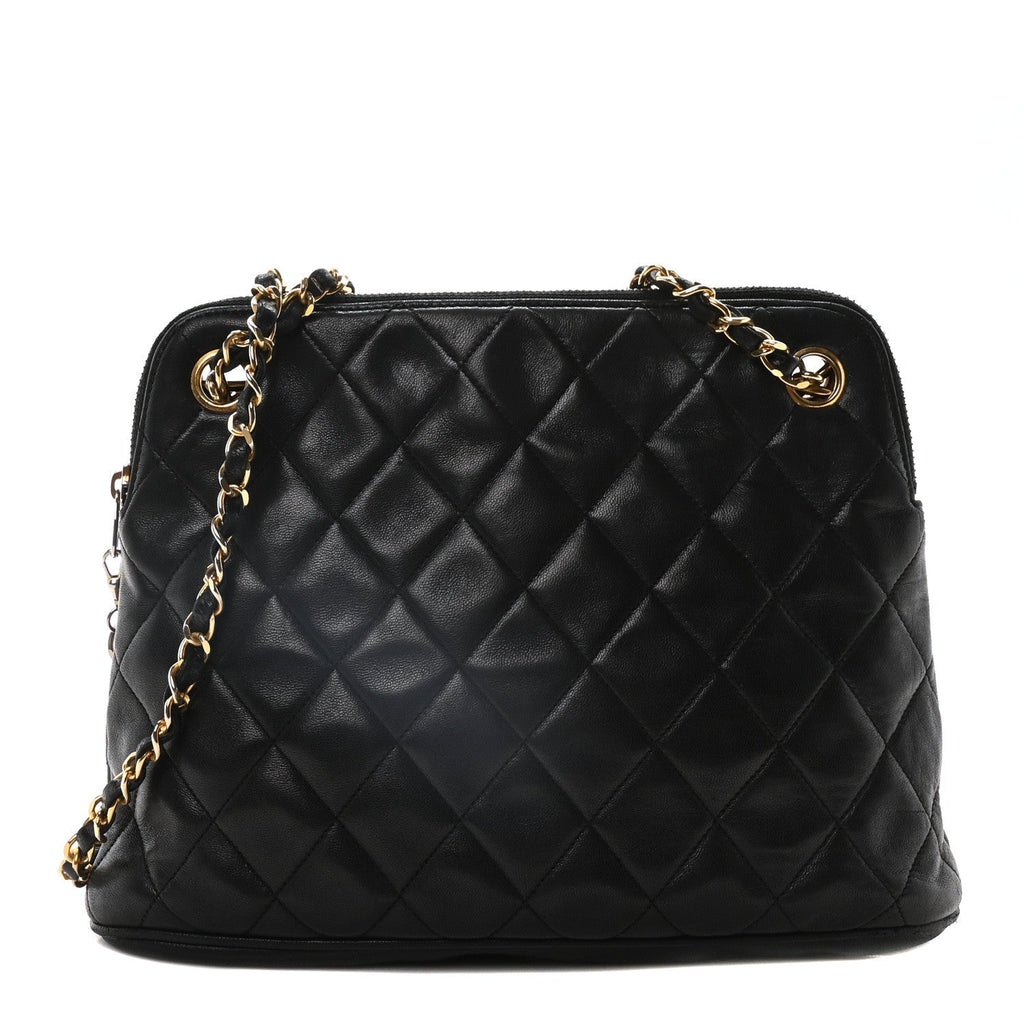 Caviar Quilted Shoulder Bag Black