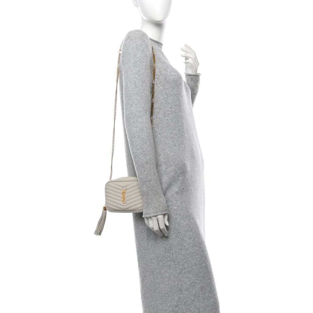 Grain De Poudre Matelasse Monogram Mini Lou Camera Bag Crema Soft