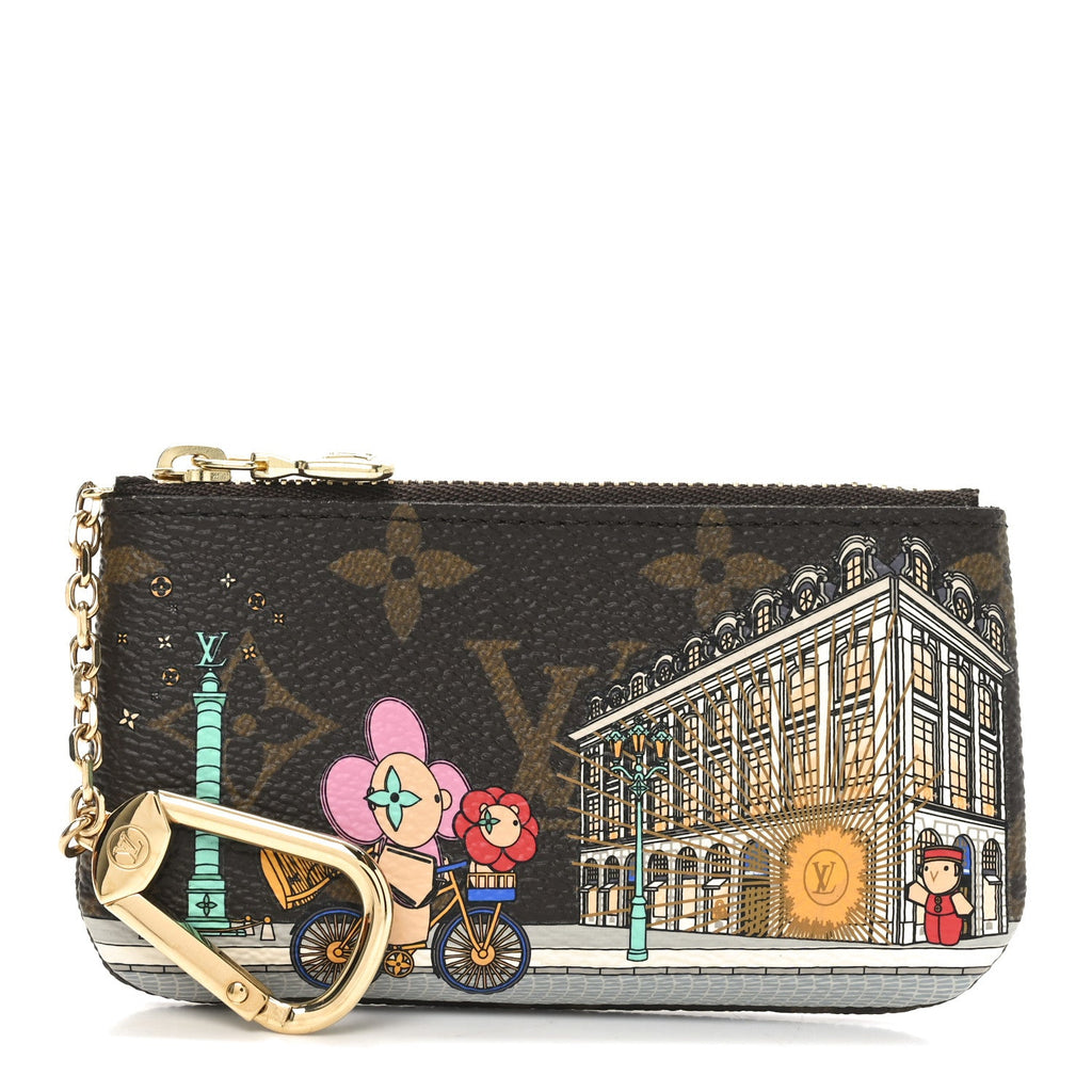 Monogram 2022 Christmas Animation Paris Key Pouch Pink