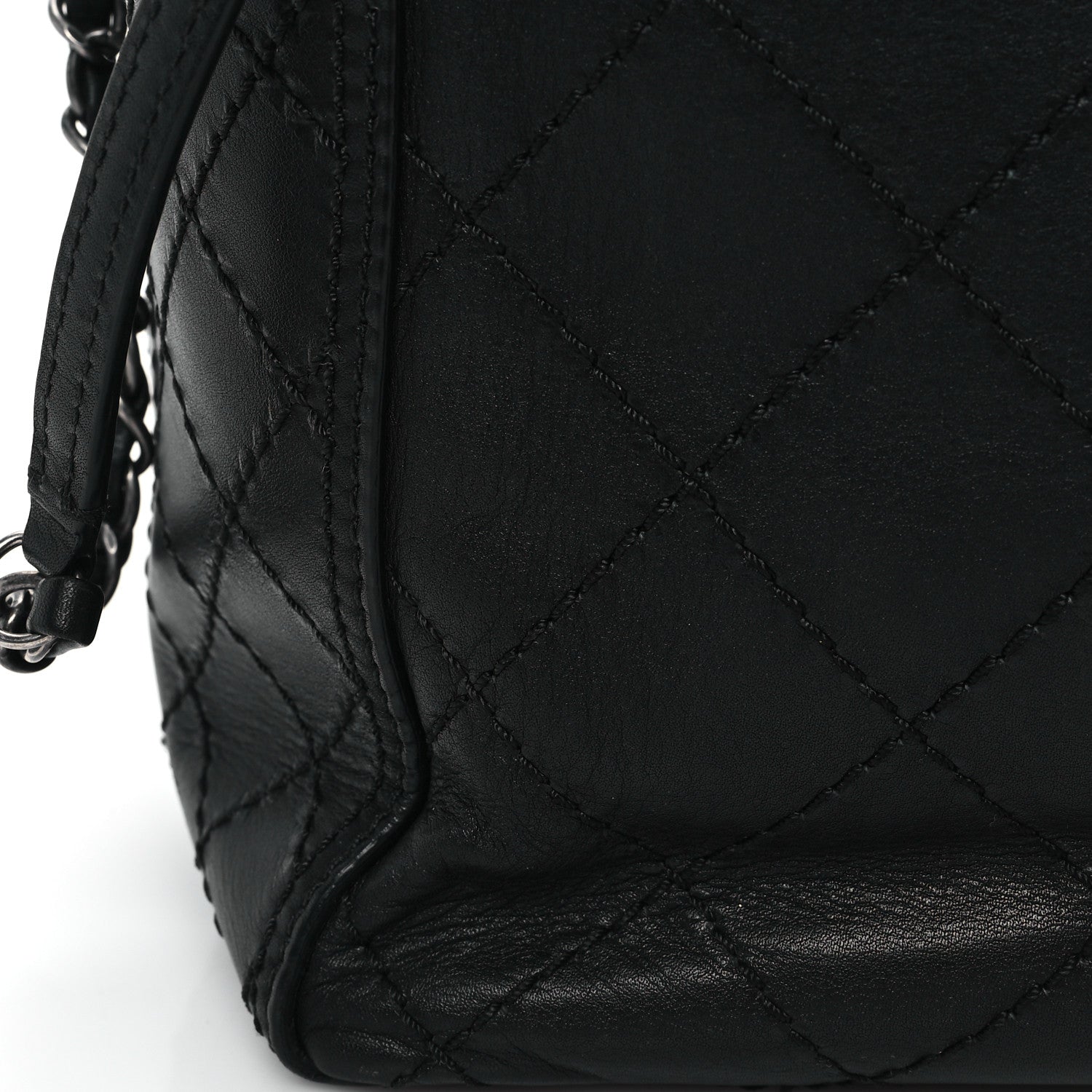 Calfskin CC Pocket Tote Black