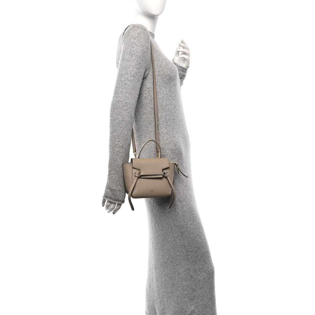 Grained Calfskin Pico Belt Bag Light Taupe