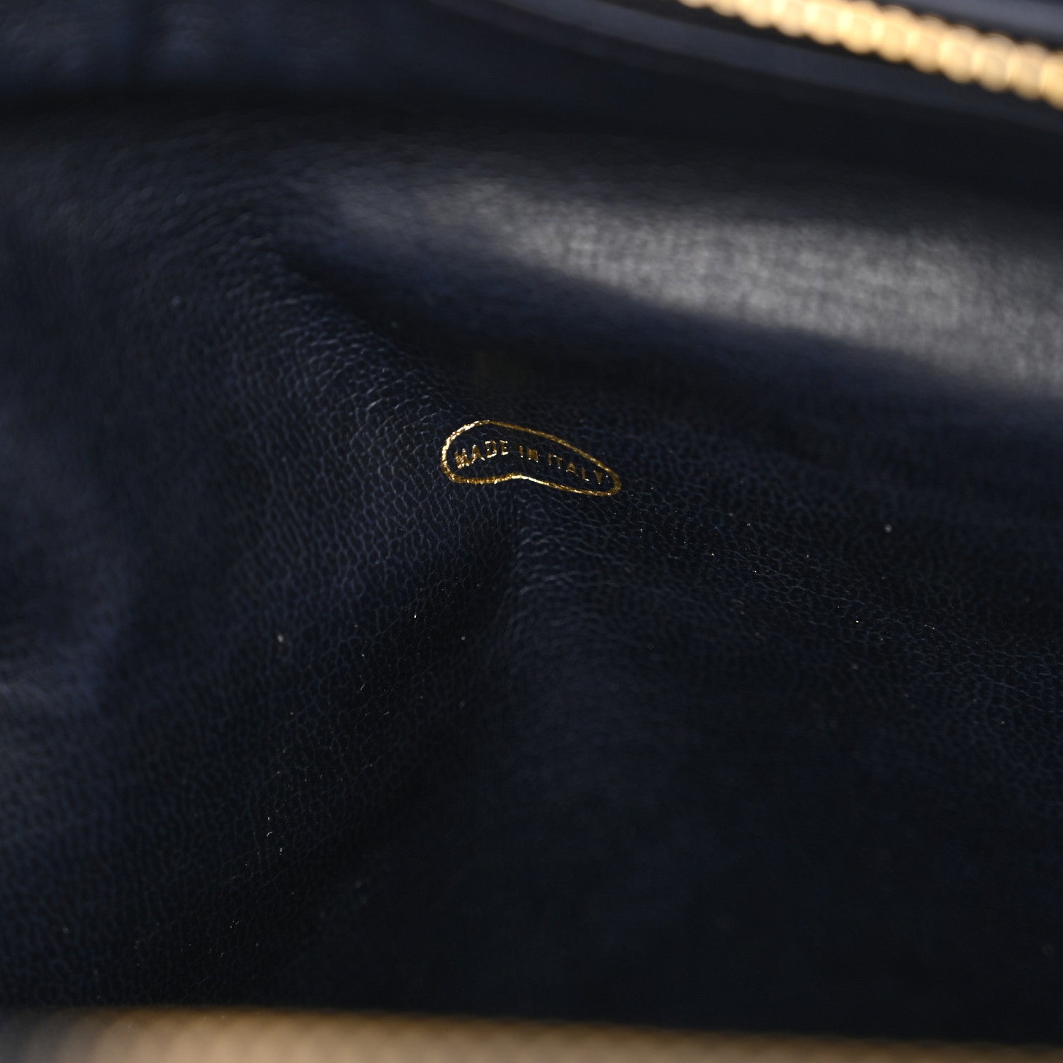 Lambskin Quilted Shoulder Bag Navy