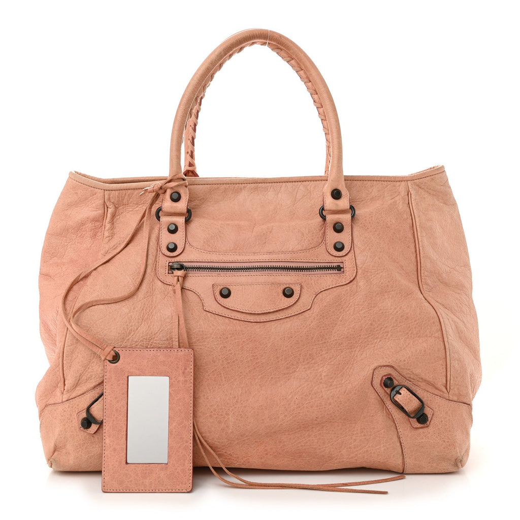 Agneau Classic Hardware S Sunday Tote Vieux Rose