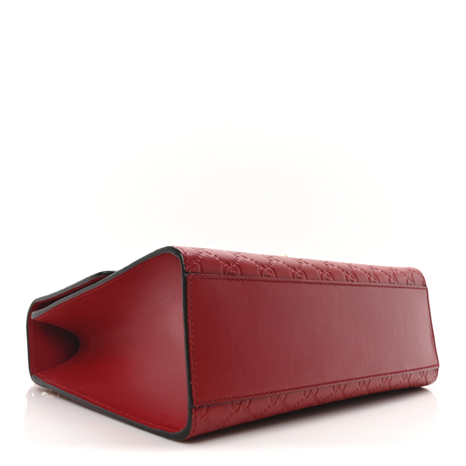 Guccissima Medium Padlock Shoulder Bag Hibiscus Red