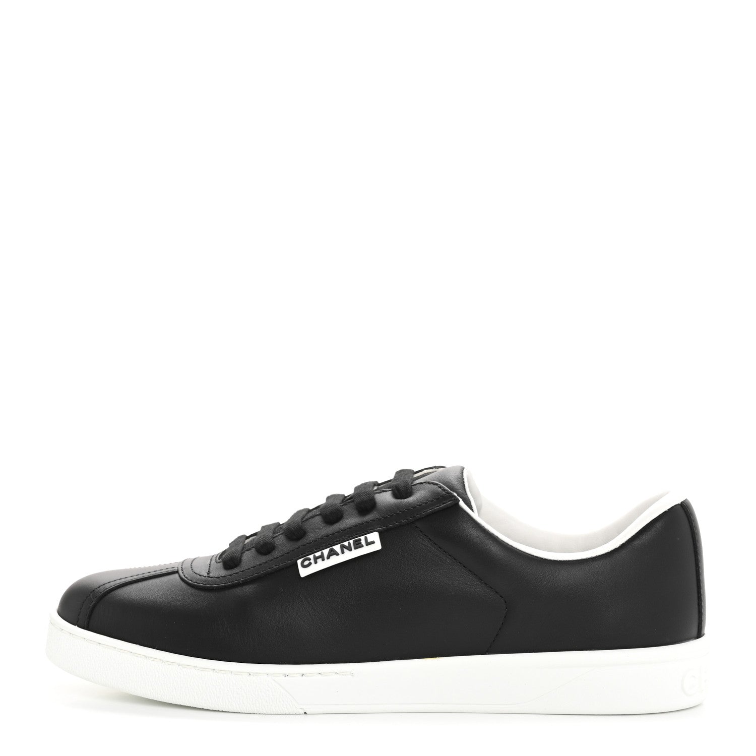 Calfskin CC Womens Sneakers 38.5 Black