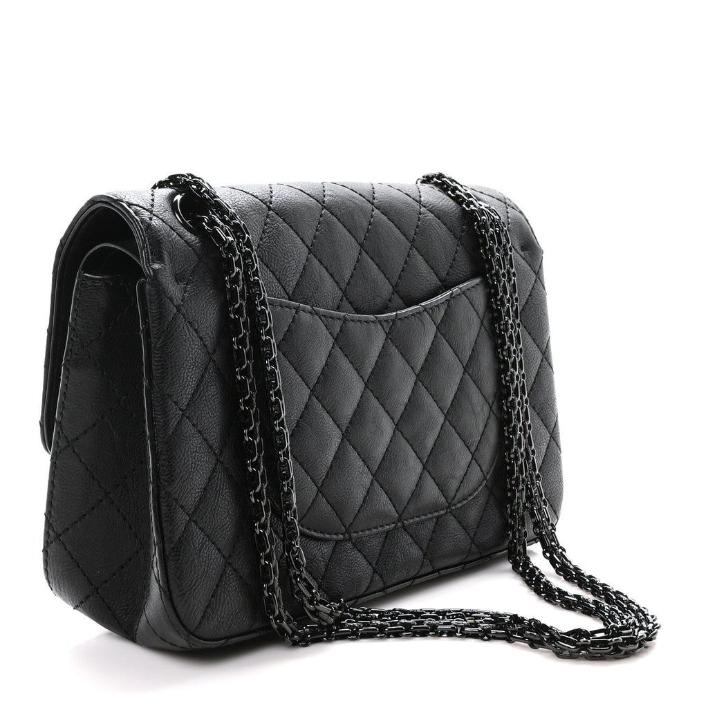 Calfskin Quilted 2.55 Reissue 225 Flap So Black