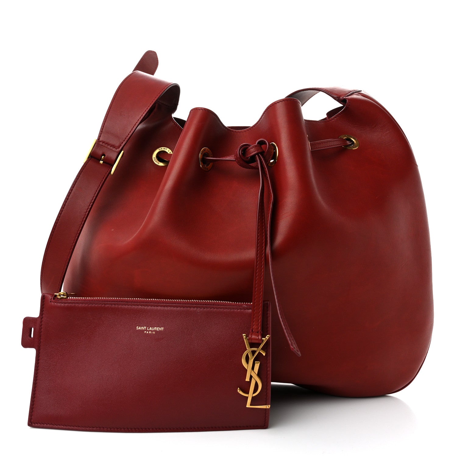 Smooth Calfskin Paris VII Large Flat Hobo Red